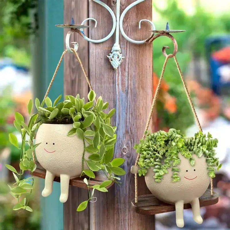 Swinging Smiles Planter Pot