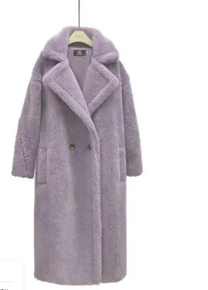 Plush Cashmere Lamb Winter Coat