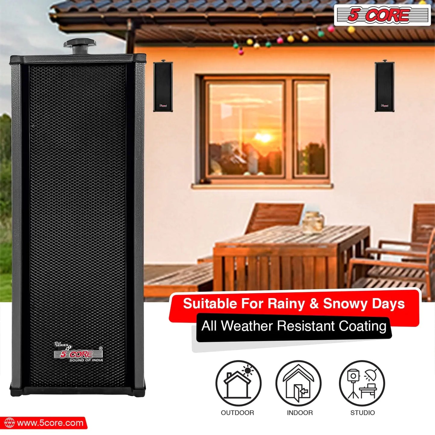 5Core All-Season Outdoor Stereo System