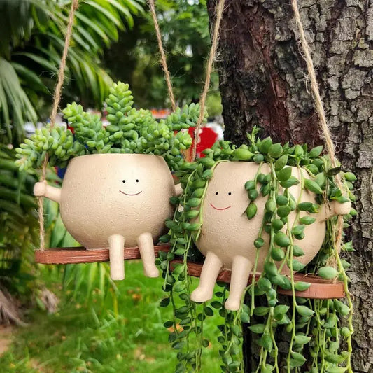 Swinging Smiles Planter Pot