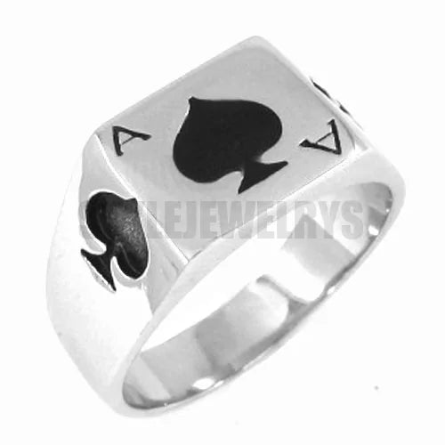 Ace Spades Biker Ring